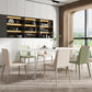 Modern 1/4/5/7 Pieces Dining Set Sintered Stone Dining Table Set with Leather Chairs Clearhalo 'Dining Room Sets' 'Dining Tables & Seating' 'dining_room_set' 'furn' 'furn_dining_room_set' 'Furniture' 'furniture_dining_room_set' 'Kitchen & Dining Furniture' 'kitchen&dining_furn' 'kitchen' 4391030