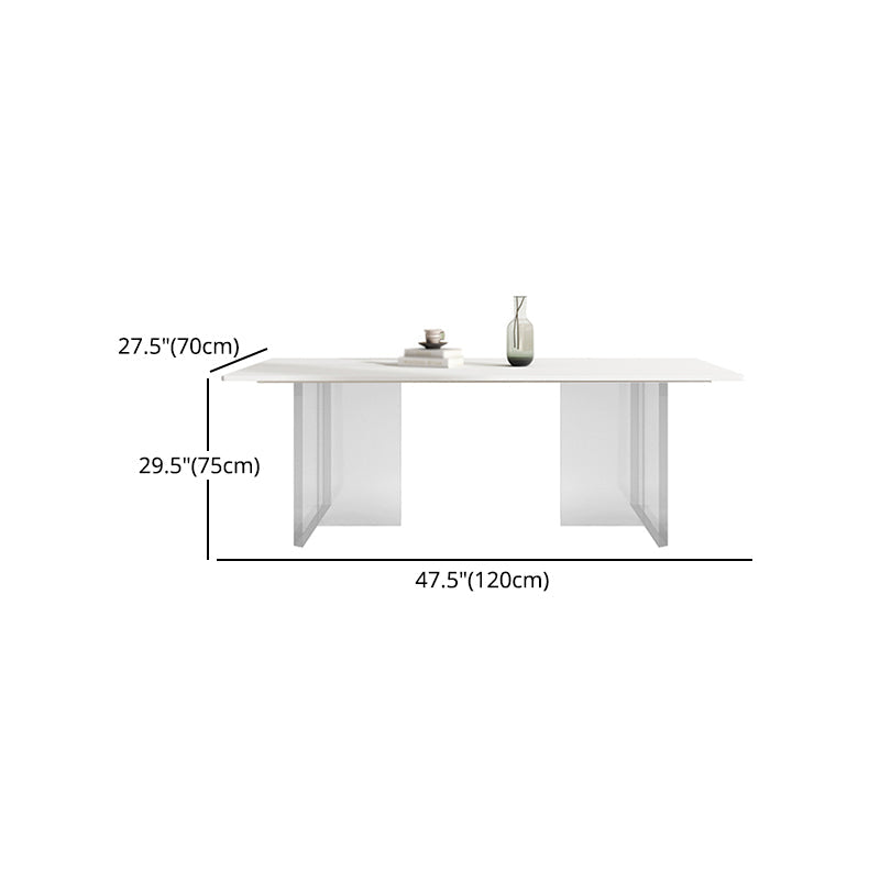Modern 1/4/5/7 Pieces Dining Set Sintered Stone Dining Table Set with Leather Chairs Clearhalo 'Dining Room Sets' 'Dining Tables & Seating' 'dining_room_set' 'furn' 'furn_dining_room_set' 'Furniture' 'furniture_dining_room_set' 'Kitchen & Dining Furniture' 'kitchen&dining_furn' 'kitchen' 4391032