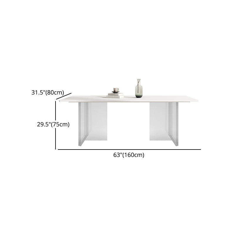 Modern 1/4/5/7 Pieces Dining Set Sintered Stone Dining Table Set with Leather Chairs Clearhalo 'Dining Room Sets' 'Dining Tables & Seating' 'dining_room_set' 'furn' 'furn_dining_room_set' 'Furniture' 'furniture_dining_room_set' 'Kitchen & Dining Furniture' 'kitchen&dining_furn' 'kitchen' 4391035