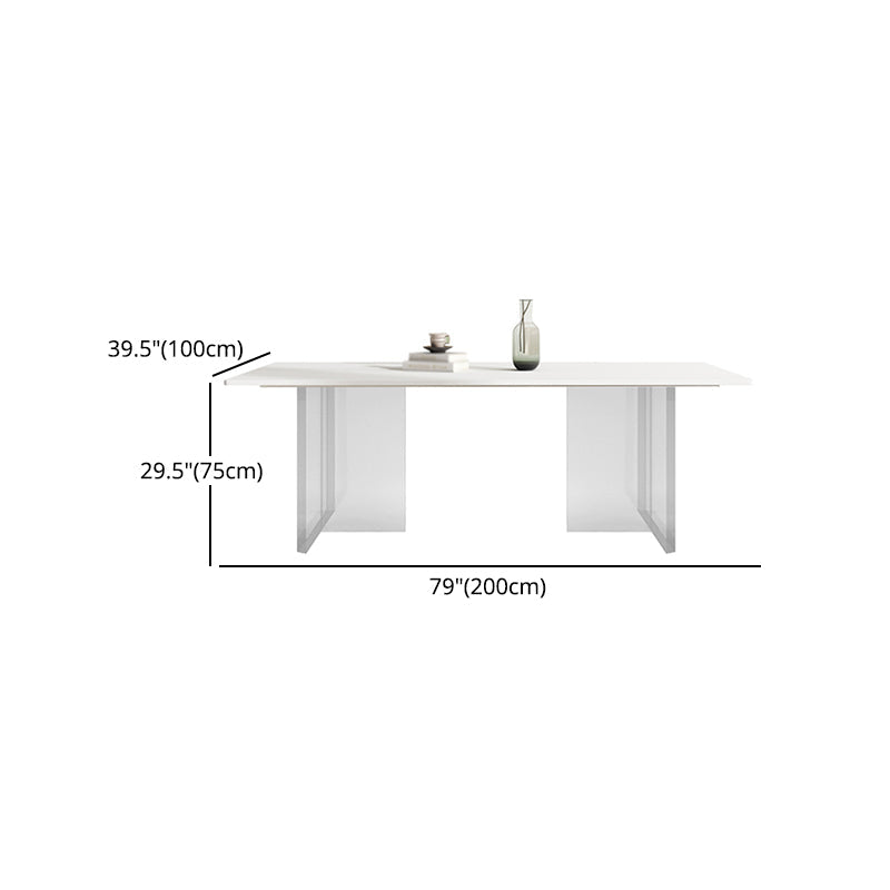 Modern 1/4/5/7 Pieces Dining Set Sintered Stone Dining Table Set with Leather Chairs Clearhalo 'Dining Room Sets' 'Dining Tables & Seating' 'dining_room_set' 'furn' 'furn_dining_room_set' 'Furniture' 'furniture_dining_room_set' 'Kitchen & Dining Furniture' 'kitchen&dining_furn' 'kitchen' 4391037
