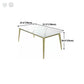 Metal Traditional Luxury Rectangle Table Sintered Stone Top Table with 4 Legs Clearhalo ' dining_table' 'Dining Tables & Seating' 'Dining Tables' 'furn' 'furn_dining_table' 'Furniture' 'furniture_dining_table' 'Kitchen & Dining Furniture' 'kitchen&dining_furn' 'kitchen' 'kitchen_dining_table' 4391064