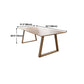 Solid Wood Contemporary Rectangular Table Wood Top Table with Sled Base Clearhalo ' dining_table' 'Dining Tables & Seating' 'Dining Tables' 'furn' 'furn_dining_table' 'Furniture' 'furniture_dining_table' 'Kitchen & Dining Furniture' 'kitchen&dining_furn' 'kitchen' 'kitchen_dining_table' 4391078
