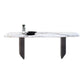Metal Traditional Luxury Rectangle Table Sintered Stone Top Indoor Table for Kitchen Clearhalo ' dining_table' 'Dining Tables & Seating' 'Dining Tables' 'furn' 'furn_dining_table' 'Furniture' 'furniture_dining_table' 'Kitchen & Dining Furniture' 'kitchen&dining_furn' 'kitchen' 'kitchen_dining_table' 4391087