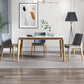 Sintered Stone White Tone Table Mid-Century Modern 4 Legs Table for Dining Room 55.1"L x 31.5"W x 29.5"H Without Chairs Clearhalo ' dining_table' 'Dining Tables & Seating' 'Dining Tables' 'furn' 'furn_dining_table' 'Furniture' 'furniture_dining_table' 'Kitchen & Dining Furniture' 'kitchen&dining_furn' 'kitchen' 'kitchen_dining_table' 4391095