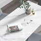 Sintered Stone White Tone Table Mid-Century Modern 4 Legs Table for Dining Room Clearhalo ' dining_table' 'Dining Tables & Seating' 'Dining Tables' 'furn' 'furn_dining_table' 'Furniture' 'furniture_dining_table' 'Kitchen & Dining Furniture' 'kitchen&dining_furn' 'kitchen' 'kitchen_dining_table' 4391100