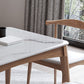 Rectangle 4 Legs Table Mid-Century Modern White Top Fixed Table Clearhalo ' dining_table' 'Dining Tables & Seating' 'Dining Tables' 'furn' 'furn_dining_table' 'Furniture' 'furniture_dining_table' 'Kitchen & Dining Furniture' 'kitchen&dining_furn' 'kitchen' 'kitchen_dining_table' 4391113