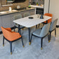 Rectangle Mid-Century Dining Table Sintered Stone Fixed Table for Restaurant White 63"L x 35.4"W x 29.5"H Without Chairs Clearhalo ' dining_table' 'Dining Tables & Seating' 'Dining Tables' 'furn' 'furn_dining_table' 'Furniture' 'furniture_dining_table' 'Kitchen & Dining Furniture' 'kitchen&dining_furn' 'kitchen' 'kitchen_dining_table' 4391124