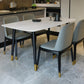 Rectangle Mid-Century Dining Table Sintered Stone Fixed Table for Restaurant White 59.1"L x 35.4"W x 29.5"H Without Chairs Clearhalo ' dining_table' 'Dining Tables & Seating' 'Dining Tables' 'furn' 'furn_dining_table' 'Furniture' 'furniture_dining_table' 'Kitchen & Dining Furniture' 'kitchen&dining_furn' 'kitchen' 'kitchen_dining_table' 4391127