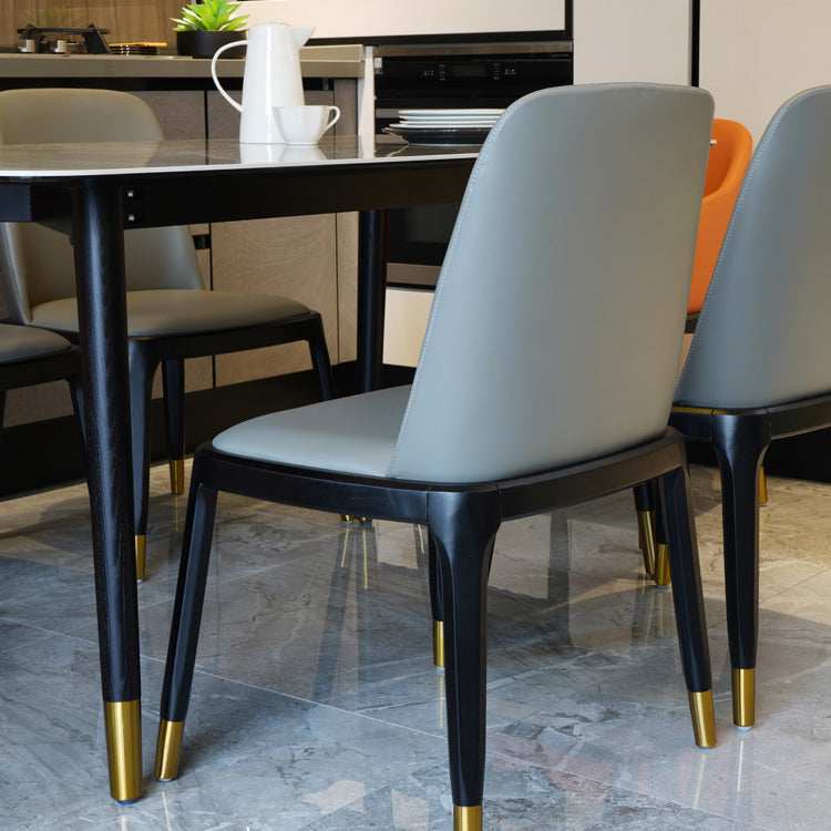 Rectangle Mid-Century Dining Table Sintered Stone Fixed Table for Restaurant Clearhalo ' dining_table' 'Dining Tables & Seating' 'Dining Tables' 'furn' 'furn_dining_table' 'Furniture' 'furniture_dining_table' 'Kitchen & Dining Furniture' 'kitchen&dining_furn' 'kitchen' 'kitchen_dining_table' 4391130