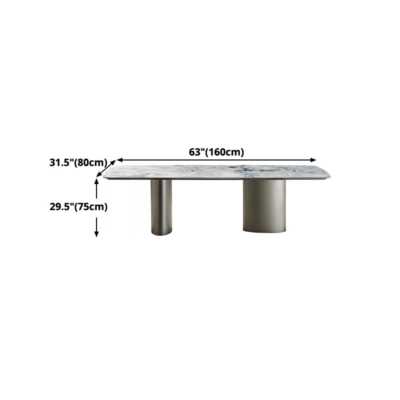Metal Traditional Luxury Rectangular Table Sintered Stone Top Table for Dining Room Clearhalo ' dining_table' 'Dining Tables & Seating' 'Dining Tables' 'furn' 'furn_dining_table' 'Furniture' 'furniture_dining_table' 'Kitchen & Dining Furniture' 'kitchen&dining_furn' 'kitchen' 'kitchen_dining_table' 4391171