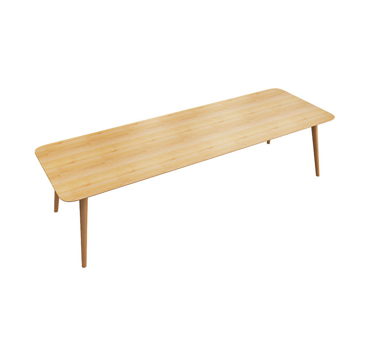 Solid Wood Contemporary Dining Table Rectangle Table with 4 Legs Natural Without Chairs Clearhalo ' dining_table' 'Dining Tables & Seating' 'Dining Tables' 'furn' 'furn_dining_table' 'Furniture' 'furniture_dining_table' 'Kitchen & Dining Furniture' 'kitchen&dining_furn' 'kitchen' 'kitchen_dining_table' 4391182