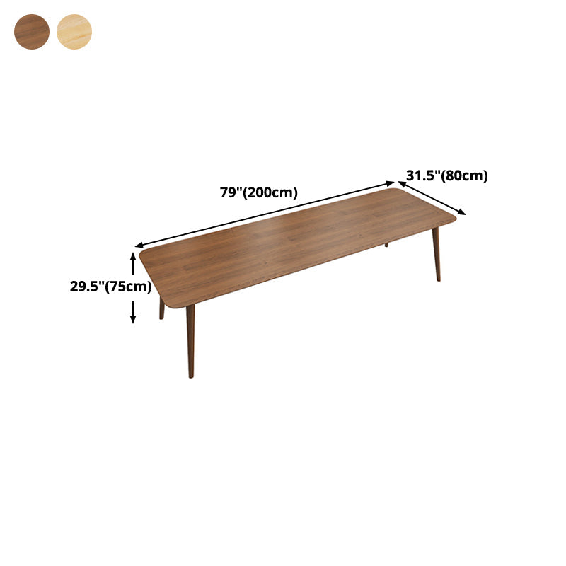 Solid Wood Contemporary Dining Table Rectangle Table with 4 Legs Clearhalo ' dining_table' 'Dining Tables & Seating' 'Dining Tables' 'furn' 'furn_dining_table' 'Furniture' 'furniture_dining_table' 'Kitchen & Dining Furniture' 'kitchen&dining_furn' 'kitchen' 'kitchen_dining_table' 4391189