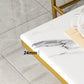 Metal Traditional Luxury Rectangle Table Sintered Stone Top Table with Trestle Base Clearhalo ' dining_table' 'Dining Tables & Seating' 'Dining Tables' 'furn' 'furn_dining_table' 'Furniture' 'furniture_dining_table' 'Kitchen & Dining Furniture' 'kitchen&dining_furn' 'kitchen' 'kitchen_dining_table' 4391201