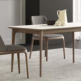 Medieval Modern Sintered Stone Table Rectangle Table with 4 Wooden Legs Clearhalo ' dining_table' 'Dining Tables & Seating' 'Dining Tables' 'furn' 'furn_dining_table' 'Furniture' 'furniture_dining_table' 'Kitchen & Dining Furniture' 'kitchen&dining_furn' 'kitchen' 'kitchen_dining_table' 4391211
