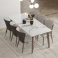 Sintered Stone Medieval Modern Table Rectangle Table with 4 Wooden Legs for Restaurant Clearhalo ' dining_table' 'Dining Tables & Seating' 'Dining Tables' 'furn' 'furn_dining_table' 'Furniture' 'furniture_dining_table' 'Kitchen & Dining Furniture' 'kitchen&dining_furn' 'kitchen' 'kitchen_dining_table' 4391224