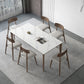 Rectangle Medieval Modern Dining Table Sintered Stone Table with 4 Wood Legs 63"L x 31.5"W x 29.5"H Without Chairs Clearhalo ' dining_table' 'Dining Tables & Seating' 'Dining Tables' 'furn' 'furn_dining_table' 'Furniture' 'furniture_dining_table' 'Kitchen & Dining Furniture' 'kitchen&dining_furn' 'kitchen' 'kitchen_dining_table' 4391235