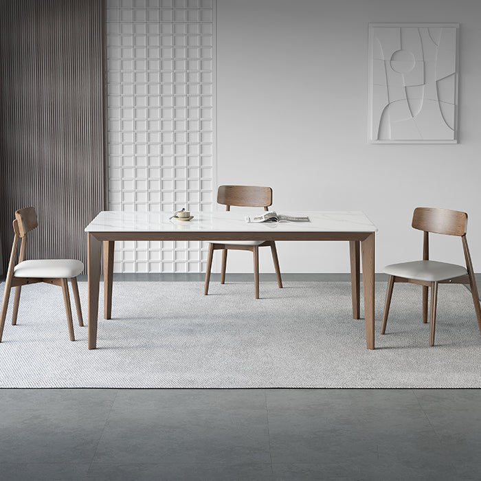 Rectangle Medieval Modern Dining Table Sintered Stone Table with 4 Wood Legs Clearhalo ' dining_table' 'Dining Tables & Seating' 'Dining Tables' 'furn' 'furn_dining_table' 'Furniture' 'furniture_dining_table' 'Kitchen & Dining Furniture' 'kitchen&dining_furn' 'kitchen' 'kitchen_dining_table' 4391244