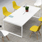 Solid Wood Contemporary Rectangular Dining Table White Indoor Table with Sled Base 63"L x 31.5"W x 29.5"H Without Chairs Clearhalo ' dining_table' 'Dining Tables & Seating' 'Dining Tables' 'furn' 'furn_dining_table' 'Furniture' 'furniture_dining_table' 'Kitchen & Dining Furniture' 'kitchen&dining_furn' 'kitchen' 'kitchen_dining_table' 4391266