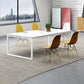 Solid Wood Contemporary Rectangular Dining Table White Indoor Table with Sled Base 70.9"L x 31.5"W x 29.5"H Without Chairs Clearhalo ' dining_table' 'Dining Tables & Seating' 'Dining Tables' 'furn' 'furn_dining_table' 'Furniture' 'furniture_dining_table' 'Kitchen & Dining Furniture' 'kitchen&dining_furn' 'kitchen' 'kitchen_dining_table' 4391267