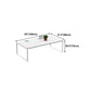 Solid Wood Contemporary Rectangular Dining Table White Indoor Table with Sled Base Clearhalo ' dining_table' 'Dining Tables & Seating' 'Dining Tables' 'furn' 'furn_dining_table' 'Furniture' 'furniture_dining_table' 'Kitchen & Dining Furniture' 'kitchen&dining_furn' 'kitchen' 'kitchen_dining_table' 4391270
