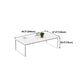 Solid Wood Contemporary Rectangular Dining Table White Indoor Table with Sled Base Clearhalo ' dining_table' 'Dining Tables & Seating' 'Dining Tables' 'furn' 'furn_dining_table' 'Furniture' 'furniture_dining_table' 'Kitchen & Dining Furniture' 'kitchen&dining_furn' 'kitchen' 'kitchen_dining_table' 4391274