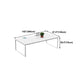 Solid Wood Contemporary Rectangular Dining Table White Indoor Table with Sled Base Clearhalo ' dining_table' 'Dining Tables & Seating' 'Dining Tables' 'furn' 'furn_dining_table' 'Furniture' 'furniture_dining_table' 'Kitchen & Dining Furniture' 'kitchen&dining_furn' 'kitchen' 'kitchen_dining_table' 4391277