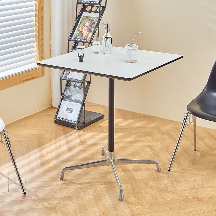 Industrial Style Dining Table Standard Height Dining Table with Pedestal Base for Home 31.5"L x 31.5"W x 29.5"H Square Manufactured Wood Clearhalo ' dining_table' 'Dining Tables & Seating' 'Dining Tables' 'Furniture' 'furniture_dining_table' 'Kitchen & Dining Furniture' 'kitchen&dining_furn' 'kitchen' 'kitchen_dining_table' 4391283