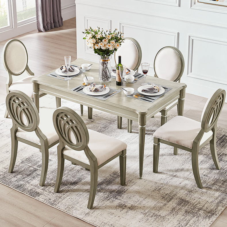Traditional Luxury Dining Table Rectangle Solid Wood Dining Table with 4 Legs 59.1"L x 35.4"W x 29.5"H Without Chairs Clearhalo ' dining_table' 'Dining Tables & Seating' 'Dining Tables' 'furn' 'furn_dining_table' 'Furniture' 'furniture_dining_table' 'Kitchen & Dining Furniture' 'kitchen&dining_furn' 'kitchen' 'kitchen_dining_table' 4391301