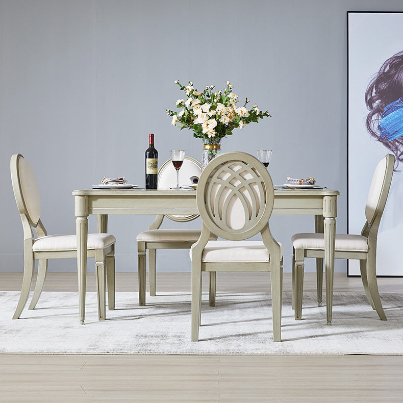 Traditional Luxury Dining Table Rectangle Solid Wood Dining Table with 4 Legs 53.1"L x 31.5"W x 29.5"H Without Chairs Clearhalo ' dining_table' 'Dining Tables & Seating' 'Dining Tables' 'furn' 'furn_dining_table' 'Furniture' 'furniture_dining_table' 'Kitchen & Dining Furniture' 'kitchen&dining_furn' 'kitchen' 'kitchen_dining_table' 4391303