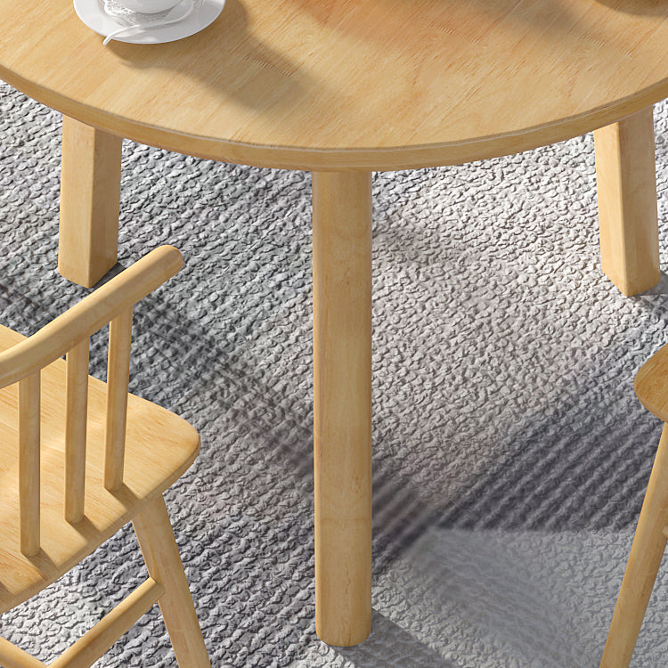 Modern Style Dining Table Round Rubberwood Dining Table for Home Use Clearhalo ' dining_table' 'Dining Tables & Seating' 'Dining Tables' 'furn' 'furn_dining_table' 'Furniture' 'furniture_dining_table' 'Kitchen & Dining Furniture' 'kitchen&dining_furn' 'kitchen' 'kitchen_dining_table' 4391334