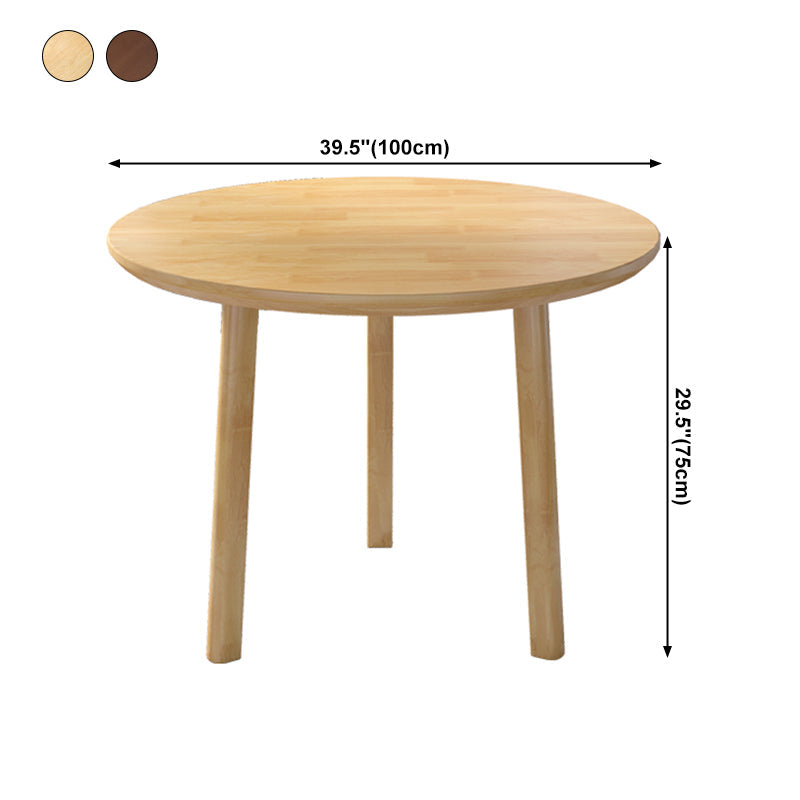 Modern Style Dining Table Round Rubberwood Dining Table for Home Use Clearhalo ' dining_table' 'Dining Tables & Seating' 'Dining Tables' 'furn' 'furn_dining_table' 'Furniture' 'furniture_dining_table' 'Kitchen & Dining Furniture' 'kitchen&dining_furn' 'kitchen' 'kitchen_dining_table' 4391344