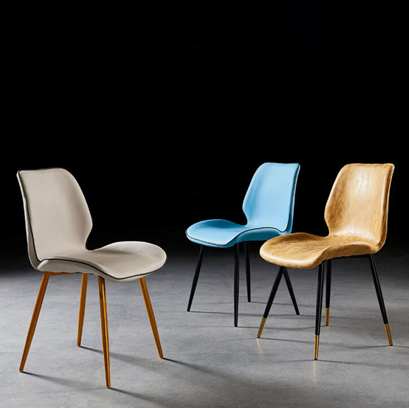 Modern Style Dining Chair Armless Side Chair with Metal Legs for Kitchen Clearhalo ' kitchen&dining_furn' 'Dining Chairs' 'Dining Tables & Seating' 'dining_chair' 'furn' 'furn_dining_chair' 'Furniture' 'furniture_dining_chair' 'Kitchen & Dining Furniture' 'kitchen' 4391375