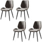 Modern Style Dining Chair Armless Side Chair with Metal Legs for Kitchen Grey 4 Piece Set Black Clearhalo ' kitchen&dining_furn' 'Dining Chairs' 'Dining Tables & Seating' 'dining_chair' 'furn' 'furn_dining_chair' 'Furniture' 'furniture_dining_chair' 'Kitchen & Dining Furniture' 'kitchen' 4391380