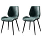 Modern Style Dining Chair Armless Side Chair with Metal Legs for Kitchen Green 2 Piece Set Black Clearhalo ' kitchen&dining_furn' 'Dining Chairs' 'Dining Tables & Seating' 'dining_chair' 'furn' 'furn_dining_chair' 'Furniture' 'furniture_dining_chair' 'Kitchen & Dining Furniture' 'kitchen' 4391389