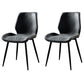 Modern Style Dining Chair Armless Side Chair with Metal Legs for Kitchen Black 2 Piece Set Black Clearhalo ' kitchen&dining_furn' 'Dining Chairs' 'Dining Tables & Seating' 'dining_chair' 'furn' 'furn_dining_chair' 'Furniture' 'furniture_dining_chair' 'Kitchen & Dining Furniture' 'kitchen' 4391394