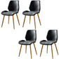 Modern Style Dining Chair Armless Side Chair with Metal Legs for Kitchen Black 4 Piece Set Brass Gold Clearhalo ' kitchen&dining_furn' 'Dining Chairs' 'Dining Tables & Seating' 'dining_chair' 'furn' 'furn_dining_chair' 'Furniture' 'furniture_dining_chair' 'Kitchen & Dining Furniture' 'kitchen' 4391404