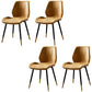 Modern Style Dining Chair Armless Side Chair with Metal Legs for Kitchen Yellow 4 Piece Set Black Gold Clearhalo ' kitchen&dining_furn' 'Dining Chairs' 'Dining Tables & Seating' 'dining_chair' 'furn' 'furn_dining_chair' 'Furniture' 'furniture_dining_chair' 'Kitchen & Dining Furniture' 'kitchen' 4391416