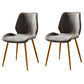 Modern Style Dining Chair Armless Side Chair with Metal Legs for Kitchen Grey 2 Piece Set Brass Gold Clearhalo ' kitchen&dining_furn' 'Dining Chairs' 'Dining Tables & Seating' 'dining_chair' 'furn' 'furn_dining_chair' 'Furniture' 'furniture_dining_chair' 'Kitchen & Dining Furniture' 'kitchen' 4391424