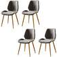 Modern Style Dining Chair Armless Side Chair with Metal Legs for Kitchen Grey 4 Piece Set Brass Gold Clearhalo ' kitchen&dining_furn' 'Dining Chairs' 'Dining Tables & Seating' 'dining_chair' 'furn' 'furn_dining_chair' 'Furniture' 'furniture_dining_chair' 'Kitchen & Dining Furniture' 'kitchen' 4391425