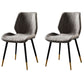 Modern Style Dining Chair Armless Side Chair with Metal Legs for Kitchen Grey 2 Piece Set Black Gold Clearhalo ' kitchen&dining_furn' 'Dining Chairs' 'Dining Tables & Seating' 'dining_chair' 'furn' 'furn_dining_chair' 'Furniture' 'furniture_dining_chair' 'Kitchen & Dining Furniture' 'kitchen' 4391427