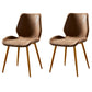 Modern Style Dining Chair Armless Side Chair with Metal Legs for Kitchen Light Brown 2 Piece Set Brass Gold Clearhalo ' kitchen&dining_furn' 'Dining Chairs' 'Dining Tables & Seating' 'dining_chair' 'furn' 'furn_dining_chair' 'Furniture' 'furniture_dining_chair' 'Kitchen & Dining Furniture' 'kitchen' 4391436