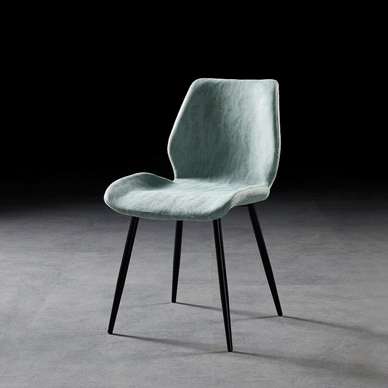 Modern Style Dining Chair Armless Side Chair with Metal Legs for Kitchen Blue 1 Piece Black Clearhalo ' kitchen&dining_furn' 'Dining Chairs' 'Dining Tables & Seating' 'dining_chair' 'furn' 'furn_dining_chair' 'Furniture' 'furniture_dining_chair' 'Kitchen & Dining Furniture' 'kitchen' 4391450