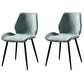 Modern Style Dining Chair Armless Side Chair with Metal Legs for Kitchen Blue 2 Piece Set Black Clearhalo ' kitchen&dining_furn' 'Dining Chairs' 'Dining Tables & Seating' 'dining_chair' 'furn' 'furn_dining_chair' 'Furniture' 'furniture_dining_chair' 'Kitchen & Dining Furniture' 'kitchen' 4391451