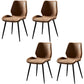 Modern Style Dining Chair Armless Side Chair with Metal Legs for Kitchen Light Brown 4 Piece Set Black Clearhalo ' kitchen&dining_furn' 'Dining Chairs' 'Dining Tables & Seating' 'dining_chair' 'furn' 'furn_dining_chair' 'Furniture' 'furniture_dining_chair' 'Kitchen & Dining Furniture' 'kitchen' 4391455
