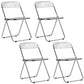 Industrial Style Plastic Dining Armless Chair Open Back Dining Side Chairs Clear 4 Piece Set Clearhalo ' kitchen&dining_furn' 'Dining Chairs' 'Dining Tables & Seating' 'dining_chair' 'furn' 'furn_dining_chair' 'Furniture' 'furniture_dining_chair' 'Kitchen & Dining Furniture' 'kitchen' 4391462