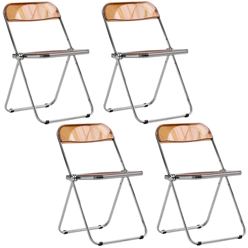 Industrial Style Plastic Dining Armless Chair Open Back Dining Side Chairs Tan 4 Piece Set Clearhalo ' kitchen&dining_furn' 'Dining Chairs' 'Dining Tables & Seating' 'dining_chair' 'furn' 'furn_dining_chair' 'Furniture' 'furniture_dining_chair' 'Kitchen & Dining Furniture' 'kitchen' 4391467