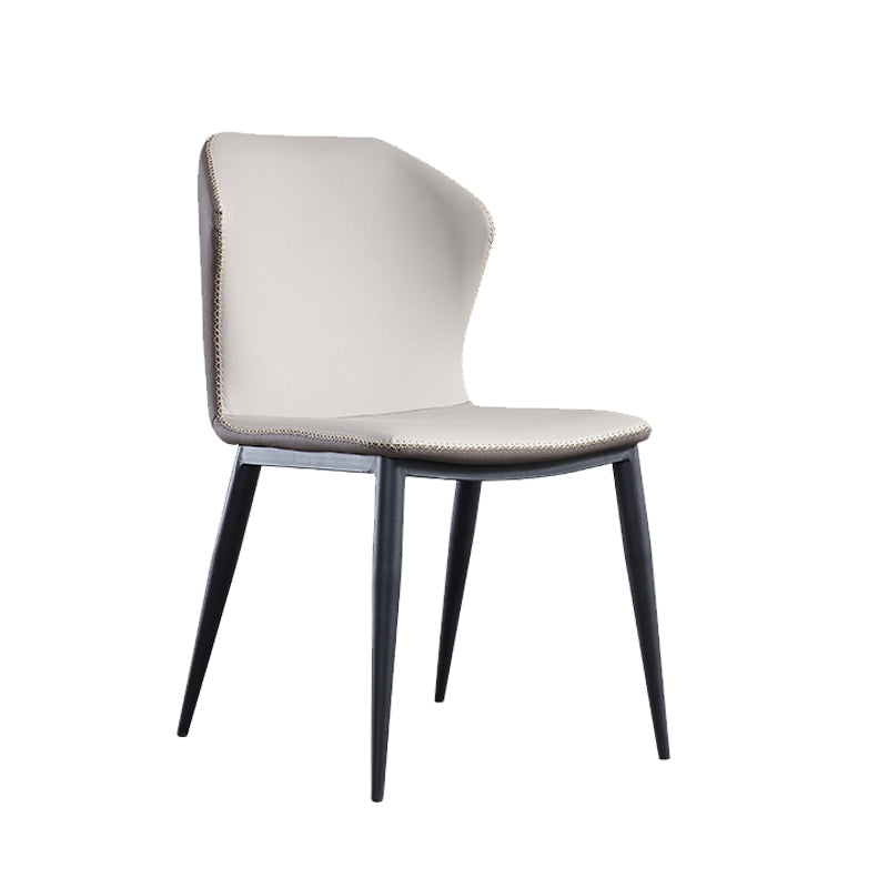 Industrial Style Wingback Chair Leather Dining Armless Chairs for Kitchen Clearhalo ' kitchen&dining_furn' 'Dining Chairs' 'Dining Tables & Seating' 'dining_chair' 'furn' 'furn_dining_chair' 'Furniture' 'furniture_dining_chair' 'Kitchen & Dining Furniture' 'kitchen' 4391497