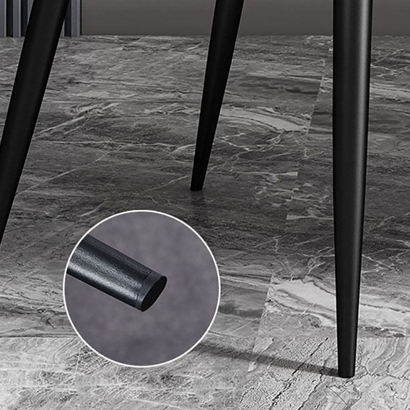 Industrial Style Wingback Chair Leather Dining Armless Chairs for Kitchen Clearhalo ' kitchen&dining_furn' 'Dining Chairs' 'Dining Tables & Seating' 'dining_chair' 'furn' 'furn_dining_chair' 'Furniture' 'furniture_dining_chair' 'Kitchen & Dining Furniture' 'kitchen' 4391499