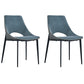 Modern Style Open Back Dining Side Chair Upholstered Armless Dining Chairs Blue 2 Piece Set Clearhalo ' kitchen&dining_furn' 'Dining Chairs' 'Dining Tables & Seating' 'dining_chair' 'furn' 'furn_dining_chair' 'Furniture' 'furniture_dining_chair' 'Kitchen & Dining Furniture' 'kitchen' 4391507