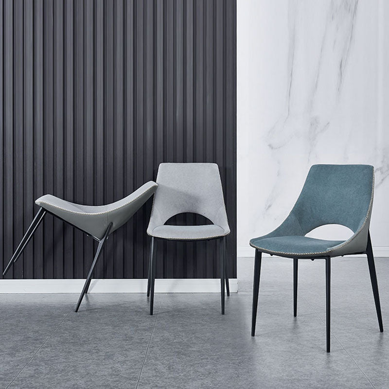 Modern Style Open Back Dining Side Chair Upholstered Armless Dining Chairs Clearhalo ' kitchen&dining_furn' 'Dining Chairs' 'Dining Tables & Seating' 'dining_chair' 'furn' 'furn_dining_chair' 'Furniture' 'furniture_dining_chair' 'Kitchen & Dining Furniture' 'kitchen' 4391508